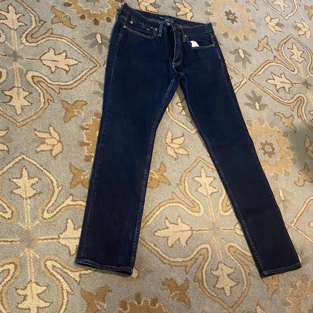 Ralph Lauren Navy Blue Jeans with Gold Stitching 30 waist $30
